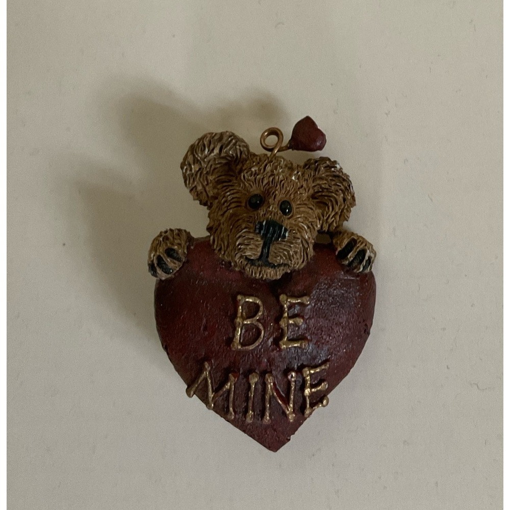 Vintage Boyd's Bears Teddy Bear BE MINE Valentines Day Brooch Pin Heart